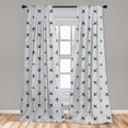 thumbnail image 5 of Ambesonne Airplane Curtains, Travel Stripes, Pair of 28"x84", Petrol Blue Black White, 5 of 5