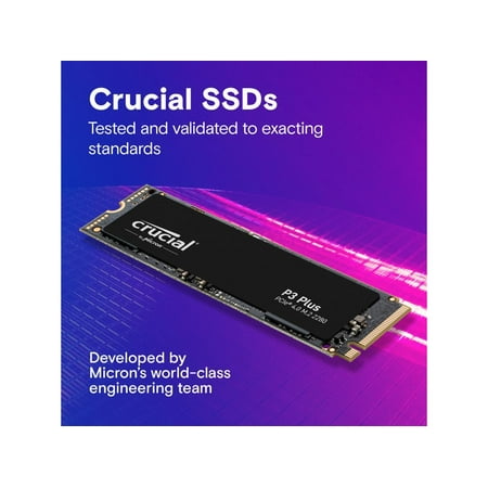 Crucial - P3 Plus 4TB Internal SSD PCIe Gen 4 x4  NVMe