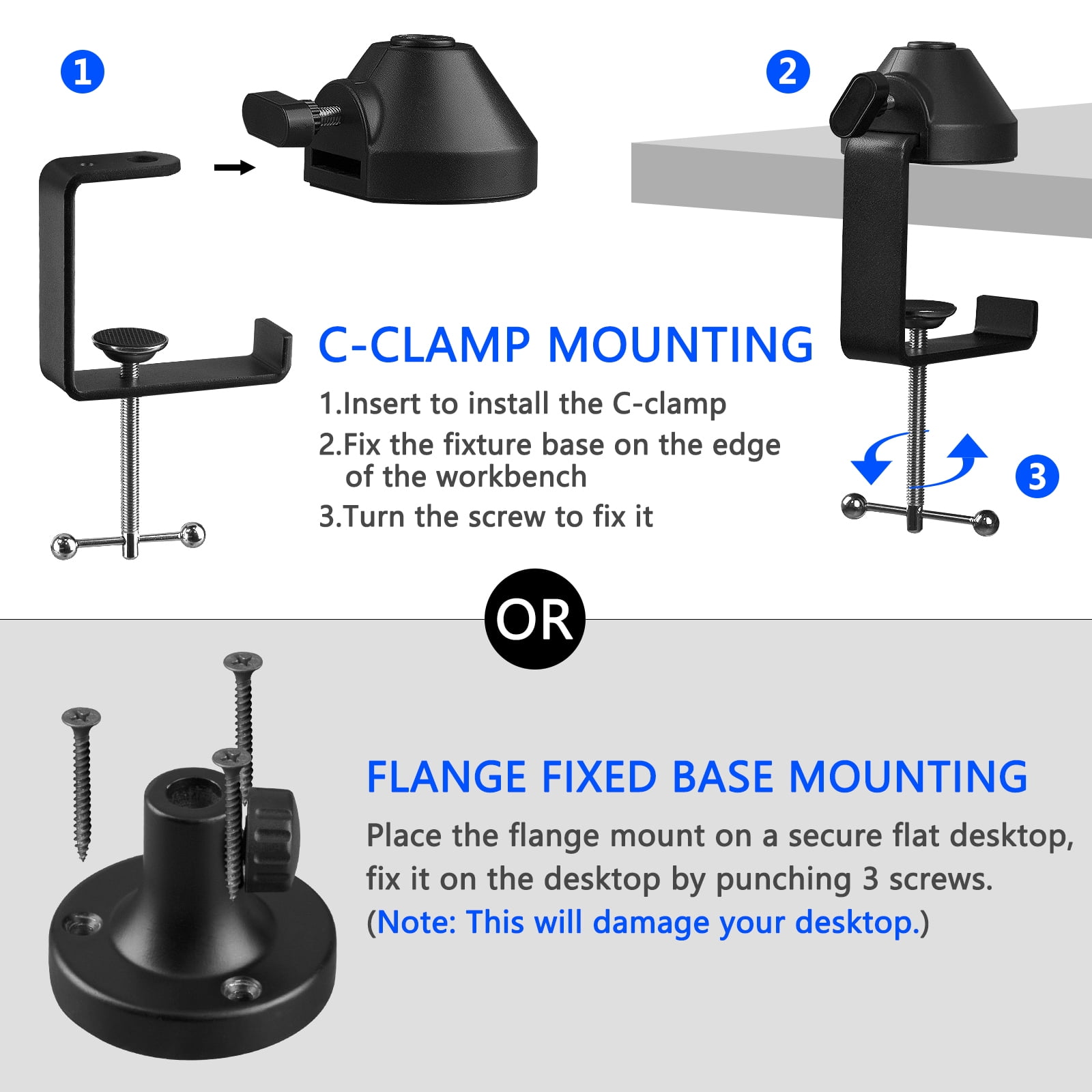 Geekria for Creators Microphone Arm Compatible with HyperX QuadCast, QuadCast S, SoloCast Mic Boom Arm with Table Flange Mount Adapter, Suspension Stand, Desk Mount Holder
