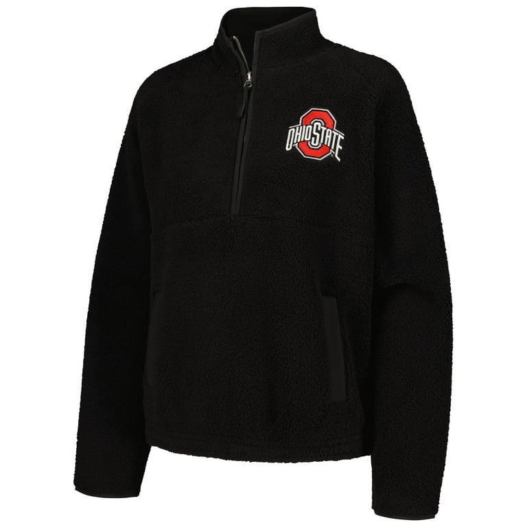 Women s Black Ohio State Buckeyes Everest Half Zip Sweatshirt Walmart
