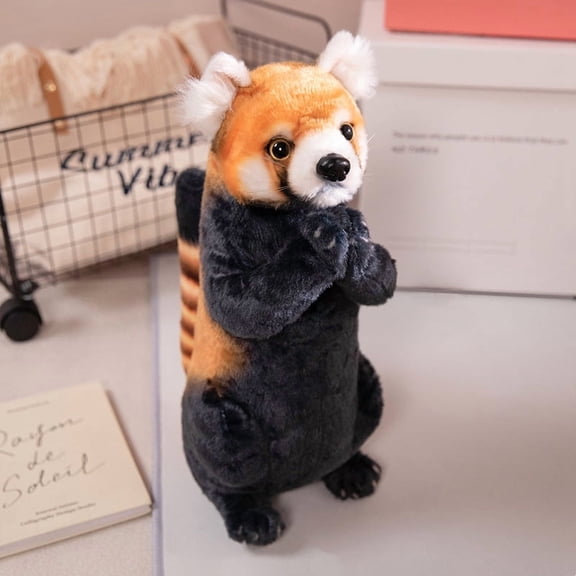 1 Pieces 13.7in Raccoon Stuffed Animal Pillow Small Cute Plush Raccoon Brown Toy Soft Animal Doll