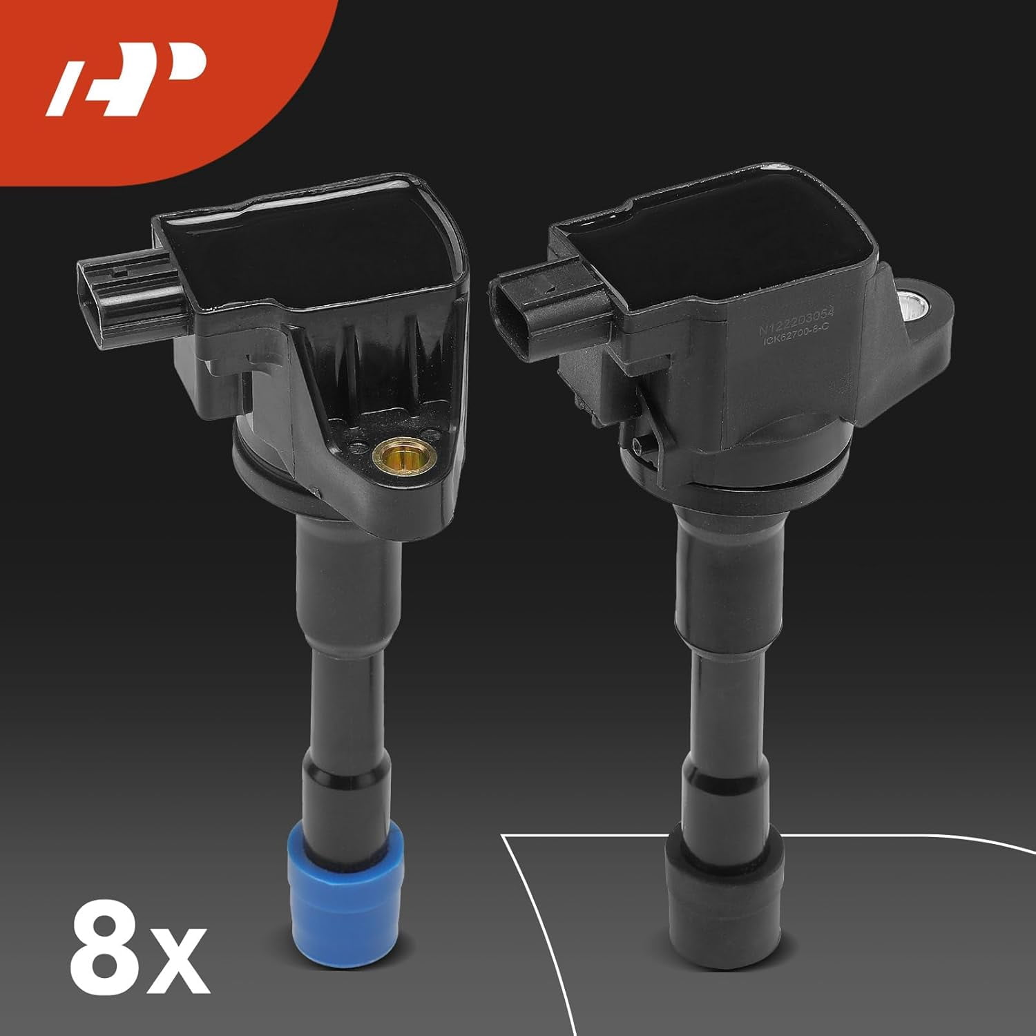 A-Premium Set of 8 Ignition Coil Pack and Iridium Spark Plugs Compatible with Honda Civic 2012-2015 1.5L, Insight 2010-2014 1.3L & Acura ILX 2013-2015 1.5L, Replace# 30520RBJ003, 30520RBJS01