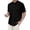 Black, variant on Men's Casual Short Sleeve Mandarin Collar Button Up Shirts Textured Fabric Lightweight Breathable Tops,Light Blue,XXL