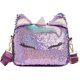 thumbnail image 1 of Bolso bandolera con lentejuelas unicornio mini bolsos de mano Flippy purpurina para mujeres niñas (púrpura) Feliz Sencillez, 1 of 5