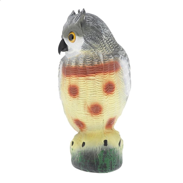 Señuelo de búho de plástico, control de plagas de malezas, espantapájaros para palomas, adorno para césped Zulema Owl Decoy Owl Scarecrow