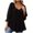 Black, variant on TKLPEHG Women's Blouses Crew Neck Tie Ruffled Pleated Work Shirt Loose Solid Color Fall Tops Comfy Long Sleeve T Shirt Fashion Casual Lightweight Pullover (Black,S)