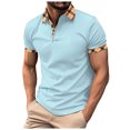 thumbnail image 5 of Men’s Classic Shirt Casual Short Sleeve Plaid Splice T Shirts Regular Fit Business& Shirts, 5 of 5