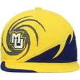 thumbnail image 2 of Youth Mitchell & Ness Gold/Blue Marquette Golden Eagles Spiral Snapback Hat, 2 of 5