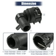 thumbnail image 3 of Unique Bargains Engine Coolant Hose Connector for Audi A3 8P 2003-2013 for VW Beetle 5C 2011-2019  No.1K0122291R Black, 3 of 6