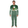 thumbnail image 3 of Bigfoot Matching Family Christmas Pajamas Green, Fair Isle Print, Cotton And Poly, 2 Pieces, 3 of 7