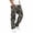 C-Black, variant on Men's Cargo Pants with Pockets Drawstring Long Trousers Relaxed Fit Stretch Work Pants