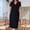 Black, variant on Bnwani Womens Summer Dresses,Ladies Dresses,Knee-Length,V-Neck,Casual,Solid,Purple,3XL