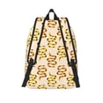 thumbnail image 2 of Lsque Hand Drawn Snake Pattern Canvas Daypack, Durable Backpack, High-quality Versatile Backpack,Vintage Compact Backpack-Medium, 2 of 6