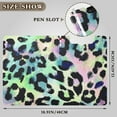 thumbnail image 3 of Neon Colored Leopard Skin Foldable Binder Folder Clipboard with Pen Slot Double Clips A4 Size File Storage, 3 of 8