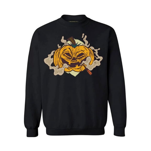 Awkward Styles Halloween Crewneck Top Smoking Pumpkin Sweatshirts