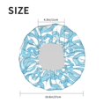 thumbnail image 3 of Simple Blue Lines Cute Snake Shower Cap, Double Layers Shower Cap Rreusable Waterproof, Elastic Bathing Hair Hat for Women, Washable Hair Cap for All Hair Lengths, 3 of 5