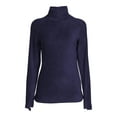 thumbnail image 4 of ClimateRight by Cuddl Duds Women's Warm Stretch Fleece Long Sleeve Turtleneck Base Layer Thermal Top, Sizes XS to 4X, 4 of 4