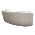 thumbnail image 5 of Benjara 97" Retro Curved- 4 Pillows Riha Sofa - Cream White Velvet/Gold Trim, 5 of 6