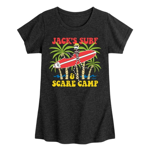 Nightmare Before Christmas - Jack's Surf Scare Camp - Summertime - Toddler And Youth Girls Short Sleeve Graphic T-Shirt