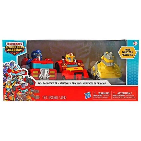 Jam'n Products Transformers Optimus Prime, Grimlock & Heatwave Pull Back Play Vehicle, 3  Yrs, 3 Count