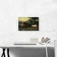 thumbnail image 2 of ARTCANVAS The Wolf And The Lamb Canvas Art Print by Jean Baptiste Oudry - Size: 18" x 12" (0.75" Deep), 2 of 9