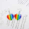 thumbnail image 3 of 2 pares de pendientes de corazón de estrellas de amor, joyería de arcoíris, gancho de acero inoxidable acrílico, Día Nacional Sueco brillar Electrónica, 3 of 5