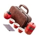thumbnail image 4 of Juego de té de viaje Juego de té de porcelana Tetera de porcelana con tazas de té Juego de té Kung Fu Rojo, 4 of 9