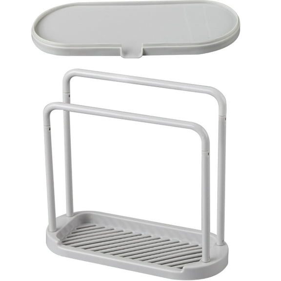 FRCOLOR  Counter Towel Rack Double Row Storage Kitchen Countertop Holder