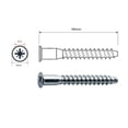 thumbnail image 2 of YXQ 30 tornillos de confirmación M7 x 68 mm, tornillo de contacto para muebles, cabeza plana Pozi de zinc, 2 of 3