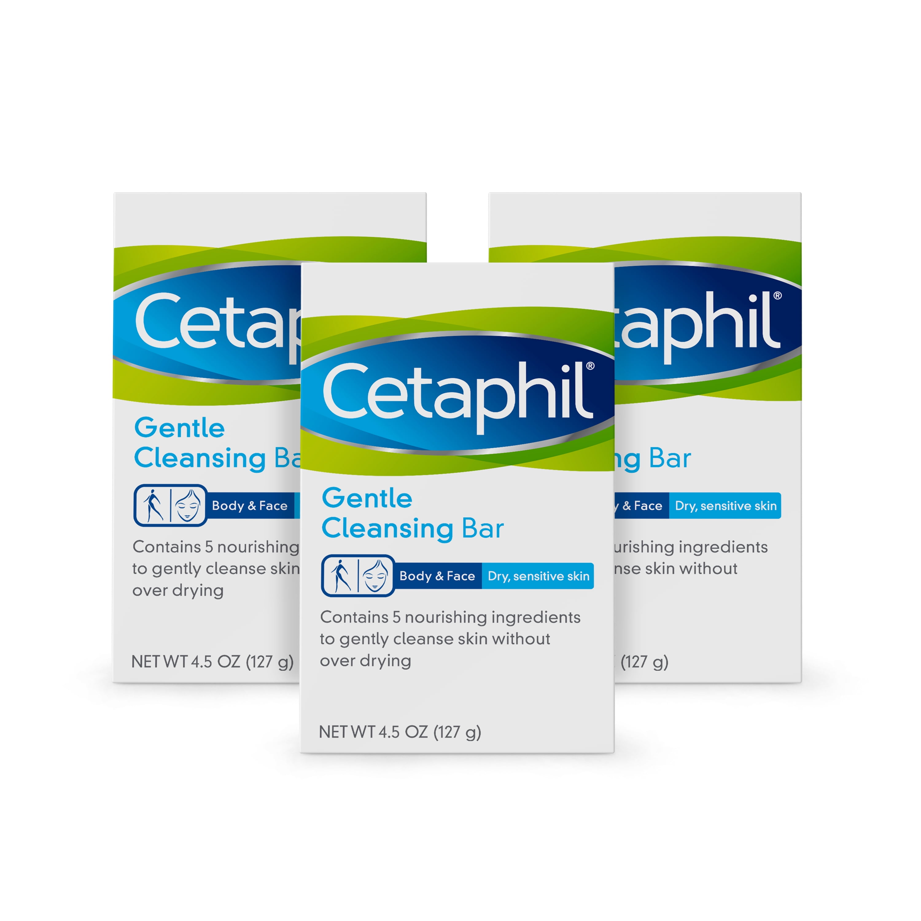 Cetaphil® Gentle Cleansing Bars, 4.5 oz Bars (3 Pack)