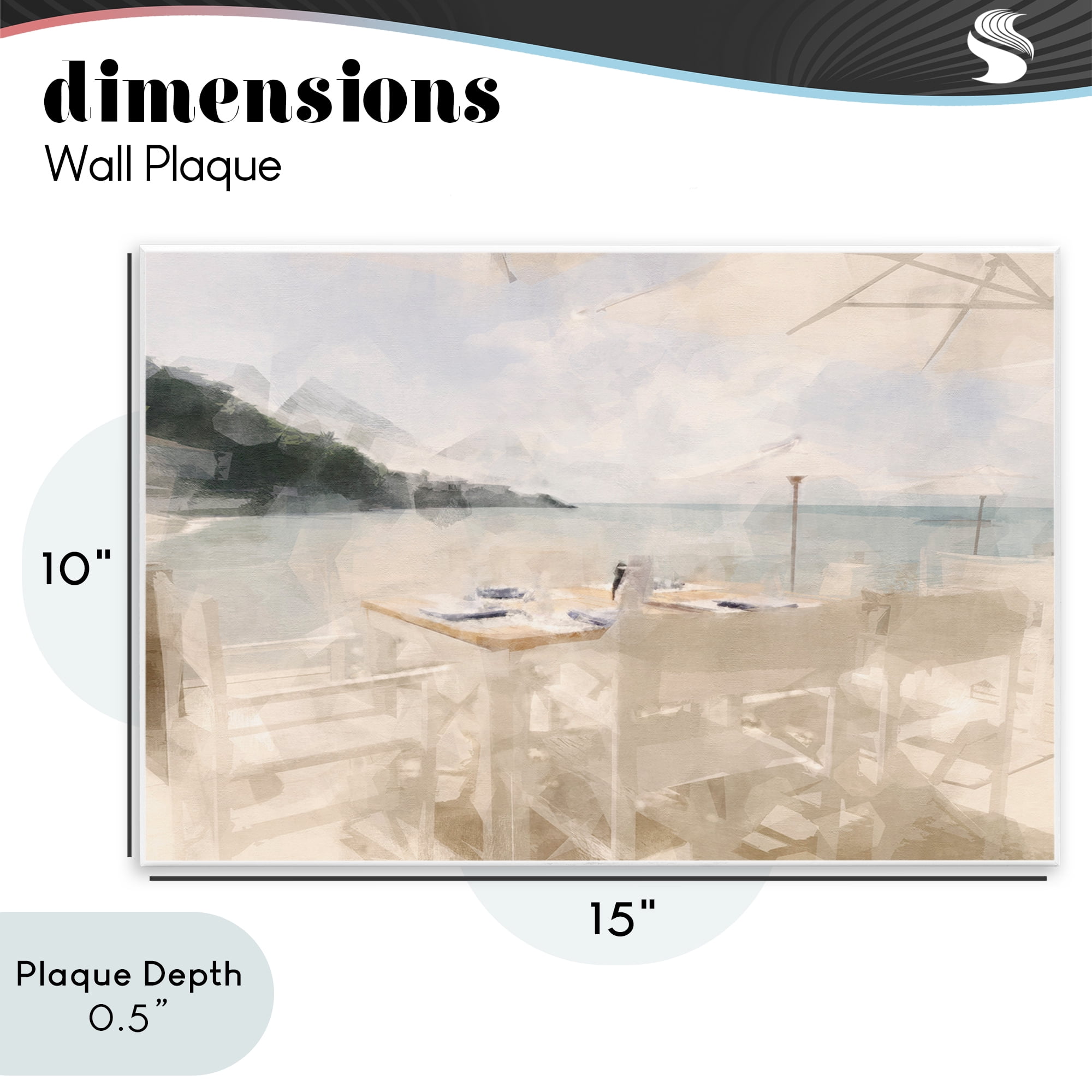 Stupell Industries Table By The Sea Wall Plaque Art, design by Noah Bay