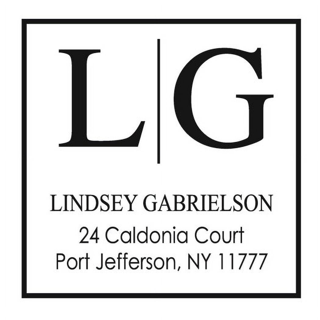 Personalized Square Self Inking Rubber Stamp - The Big LG