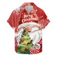 thumbnail image 1 of Camisas de Manga Larga para Hombres, Botón de Impresión Blusa de Cuello, Camisa de Poliéster de Moda Casual, 1 of 8