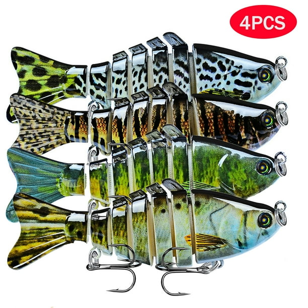 Fishing Lures for Bass, Multi Jointed Swimbaits, Slow Sinking Bionic