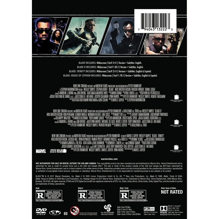 New Line Home Video: Classic Blade Collection, 4 Film Favorites
