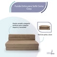 thumbnail image 2 of Funda Extra Sofá Cama Cozy queen size marron, 2 of 5