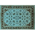thumbnail image 1 of Ahgly Company Indoor Rectangle Oriental Light Blue Traditional Area Rugs, 2' x 4', 1 of 4