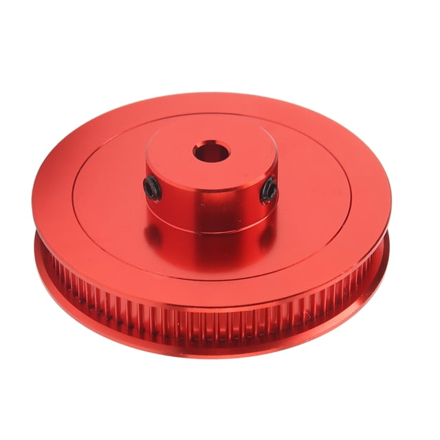 Timing Belt Pulley, Dual Flange Synchronous Wheel For Lathe Red