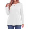 thumbnail image 2 of MOSHU 3 Pack T Shirts for Women Crew Neck Plus Size Women Shirts Long Sleeve Tees Casual Basic Fall Tops, 2 of 9