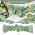 thumbnail image 3 of Sage Green Table Runners 10 Pieces 36x120 Inches Cheesecloth Table Runner Vintage Home Dinging Table Decor for Baby Shower Party Table Decorations, 3 of 14