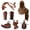 Brown, variant on GYQMBT 6 Pcs Medieval Knight Accessories,Renaissance Viking Beggar's Scarf Single Shoulder Guard Arm Guard Sword Sheath Waist Bag,Black