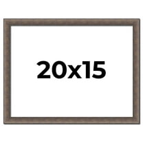 20x15 Frame Silver Real Wood Picture Frame Width 1.25 Inches | Interior Frame Depth 0.5 Inches |