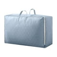 thumbnail image 2 of Heavy Duty Storage Bag for Moving & Travel | Oversized Clothing & Quilt Organizer with Reinforced Handles | Thickened Double Zipper | Collapsible & Reusable | Blue | 80x30x60cm, 2 of 6