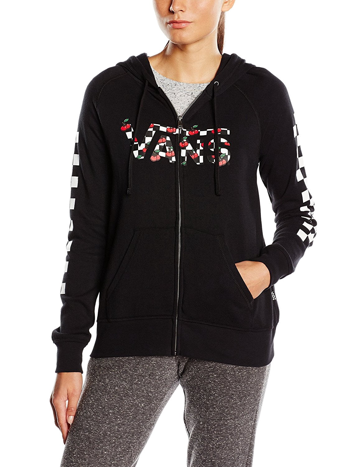 vans cherry checkered fleece