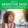 thumbnail image 3 of Cottonelle GentlePlus Flushable Wet Wipes with Aloe & Vitamin E, Adult Wet Wipes, 16 Flip-Top Packs (8 Packs of 2), 672 Total Wipes, 3 of 3