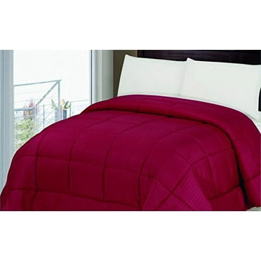 Ben&Jonah Designer Plush Queen (86" x 86") 1 Piece Embossed Comforter - Burgundy
