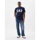 thumbnail image 3 of Camiseta Shirt GAP para hombre con logotipo suave para uso diario, azul marino, XS, 3 of 3