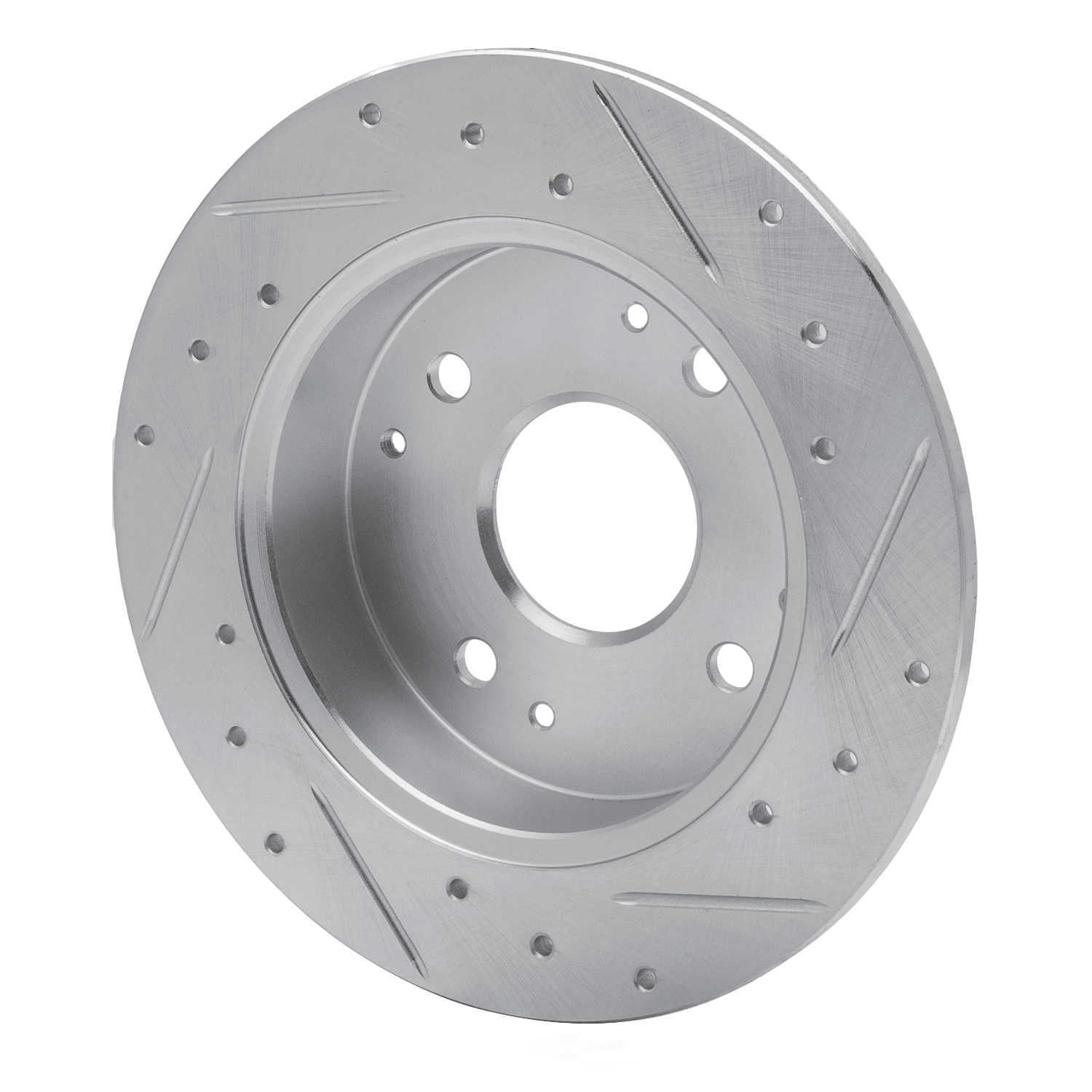 Dynamic Friction Company 631-59025L DFC Brake Rotor - Drilled And Slotted - Silver