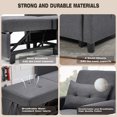 thumbnail image 5 of Juiluna Sofa Bed With Pullout Sleeper, 3-in-1 Convertible Folding Futon Chair, Single Lounge Chair Set With 1pc Lumbar Pillow, 5 of 9