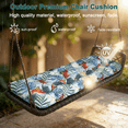 thumbnail image 2 of PUKNLY Porch Swing Cushion 60*20*4 in, 2-3 Seater Waterproof & Fade-Resistant Bench Seat Cushion Replacement with Strips, Outdoor Swing Pads for Camping, Beach, Garden, Patio, Balcony, Summer, 2 of 7